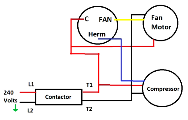 Dual Round HVAC Capacitor Connection Diagram